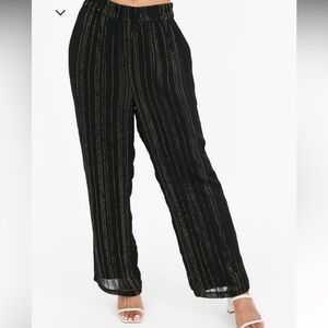 Smash and Tess starlight wide leg pant in metallic stripe